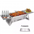 Herzberg HG-04159: Griglia Per Barbecue Pieghevole Da Tavolo In Acciaio Inossidabile